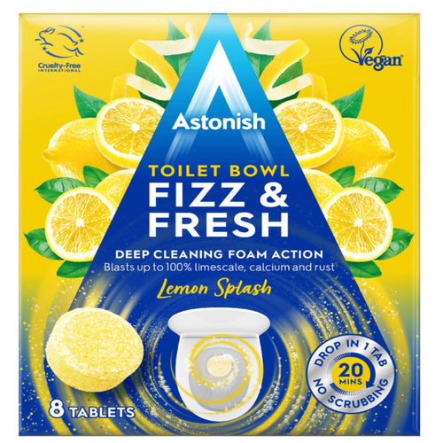 Astonish Toilet Bowl Fizz and Fresh Tabs with Lemon - 8 Pack (8088545919232)