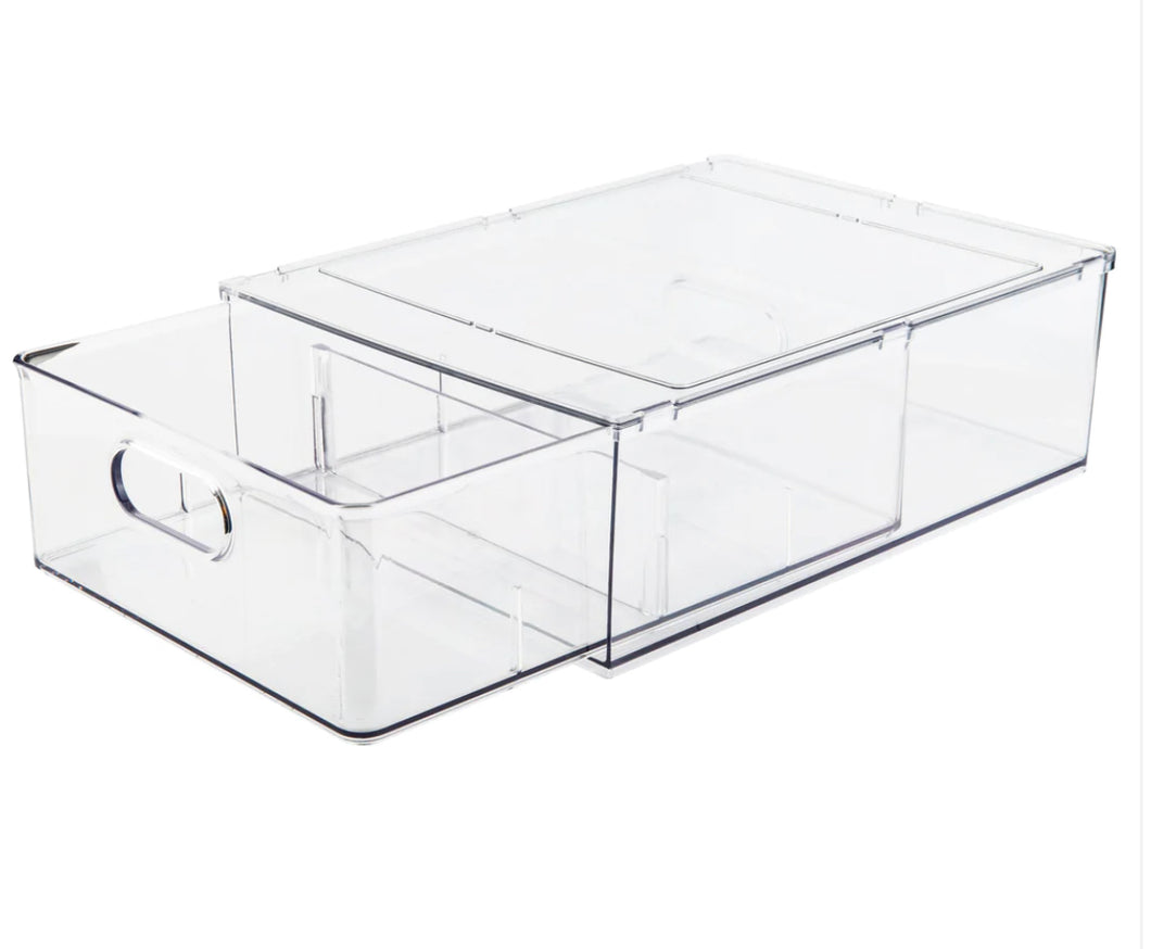 Clear Stackable Drawers - Wide (7824103604480)