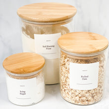 Load image into Gallery viewer, Glass Cannister Storage Jar with Bamboo Lid - 450ml (7815465664768)
