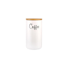 Load image into Gallery viewer, White Ceramic Container with Bamboo Lid - 1000ml (7815526711552)
