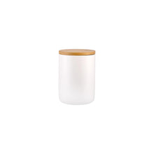 Load image into Gallery viewer, White Ceramic Container with Bamboo Lid - 800ml (7815521829120)
