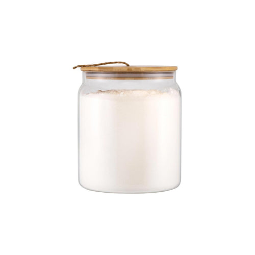 Glass Cannister Storage Jar with Bamboo Lid and Twine - 4 Litre (7815506034944)