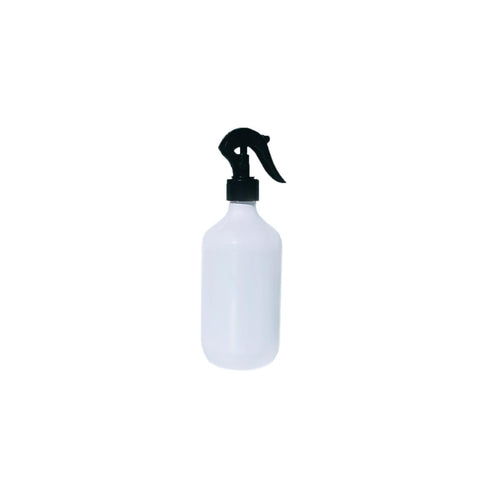 White Spray Bottle with Black Nozzle - 500ml - Short (7745600061696)